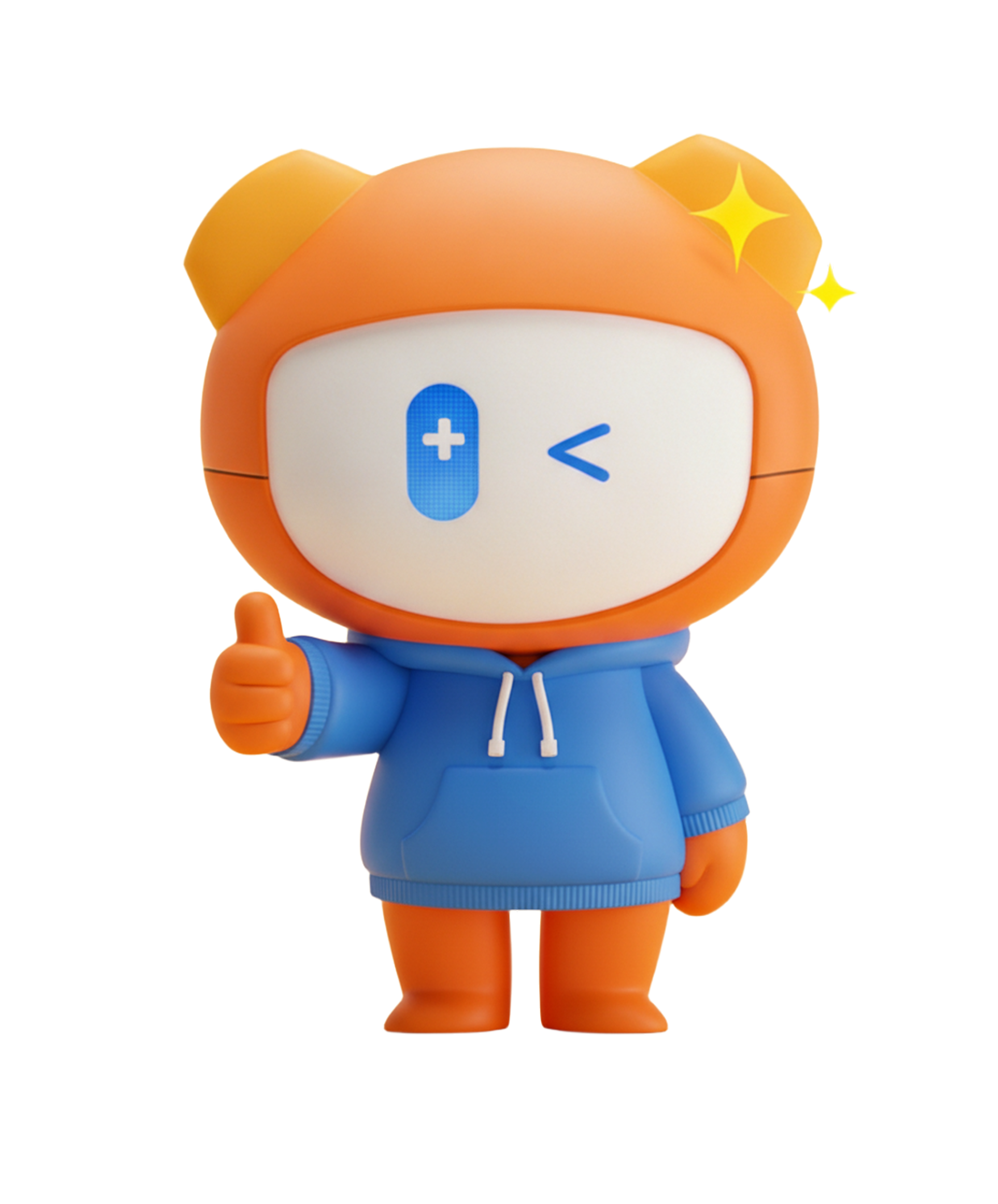 Synco mascot setting everything up